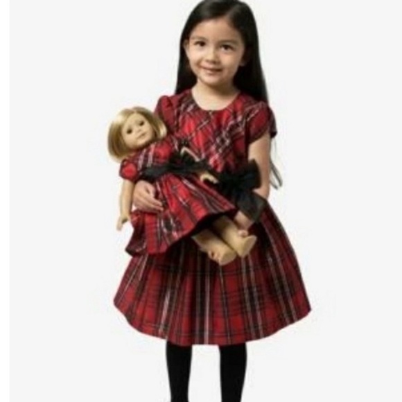 Bonnie Jean Red Black Plaid Holiday Dress Sz 5 - Picture 11 of 11